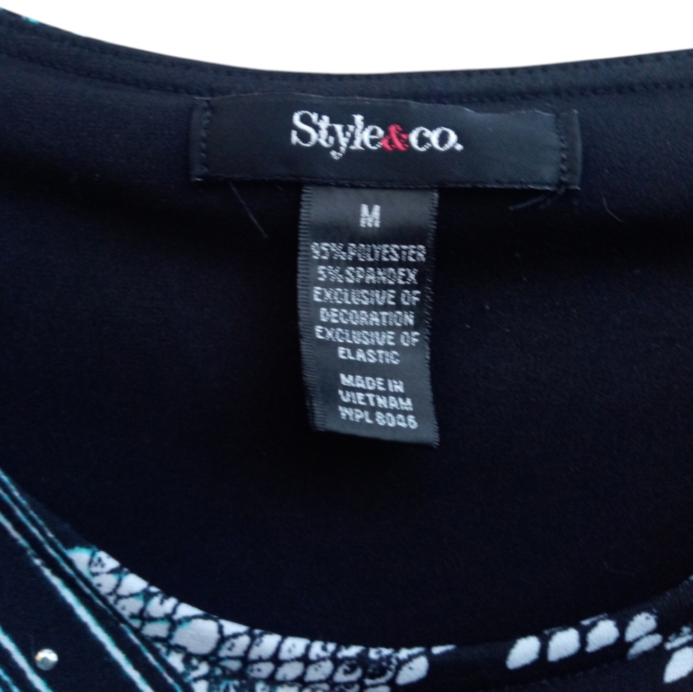 Style & Co knit tunic top sz M - Picture 3 of 9